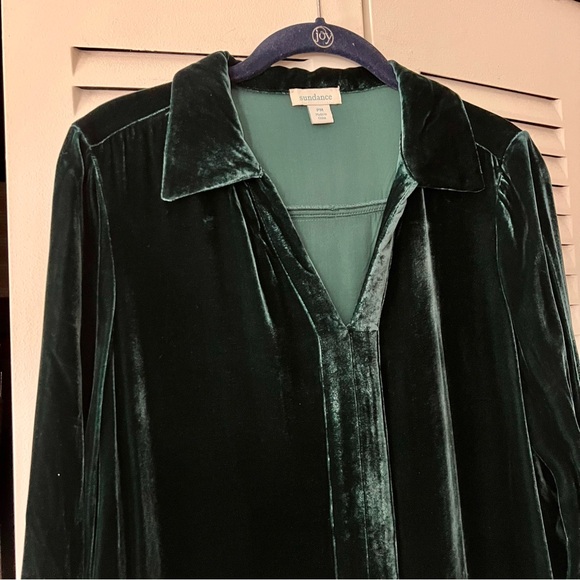 Sundance Deep Green Velvet Hendrix Dress - Picture 2 of 6